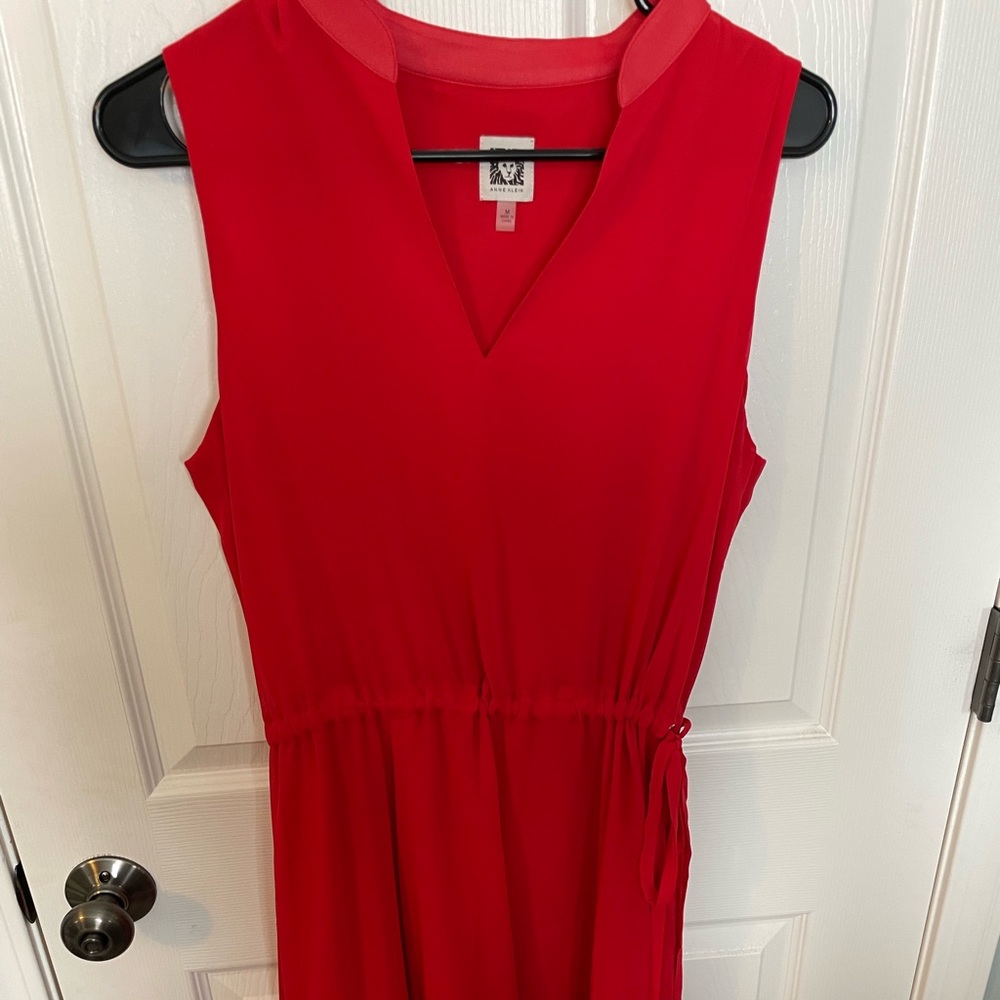 Anne Klein Red Dress summer spring size medium